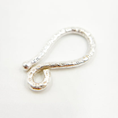 22MM White Sterling Silver Hook Clasp
