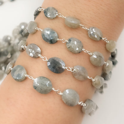 Silverite Oval Shape Sterling Silver Wire Chain