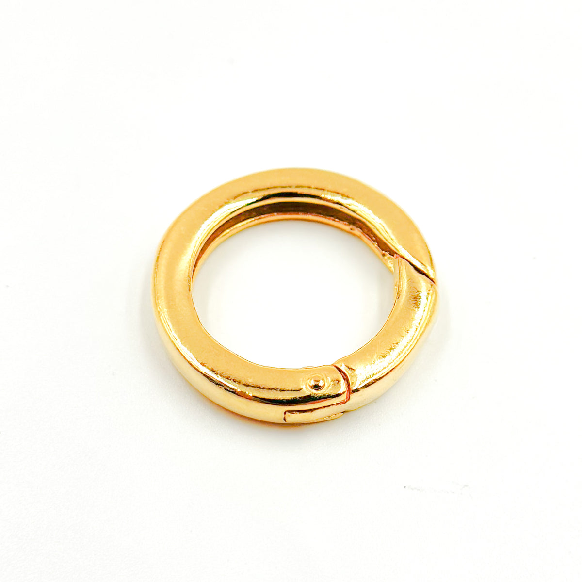 23MM Gold-plated Sterling Silver Round Clasp
