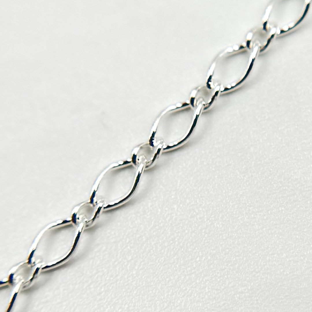 13MQSS. Sterling Silver Twisted Cable Chain