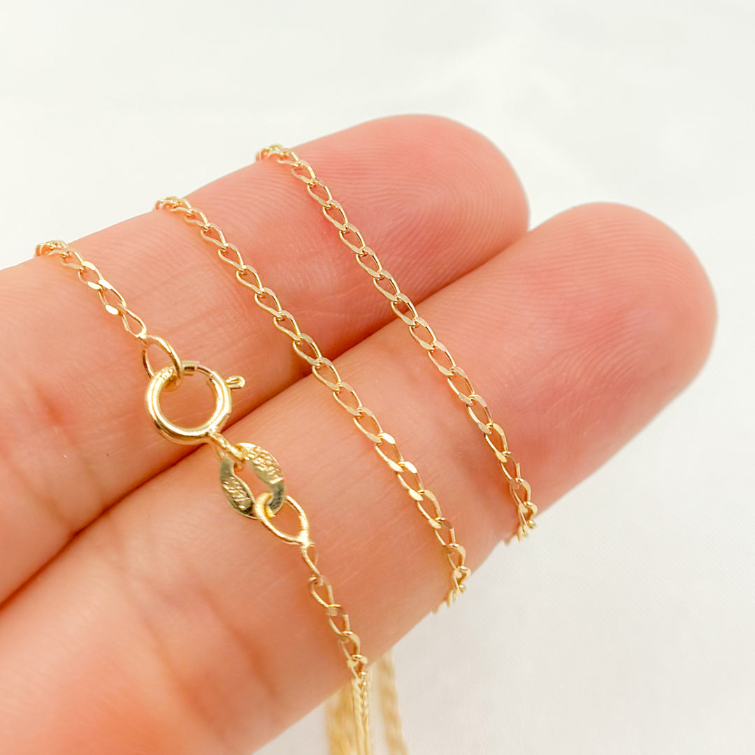 035GRT2. 14K Solid Gold Large Curb Chain