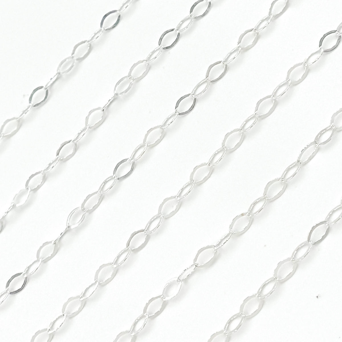 Sterling Silver Flat Cable Link Chain