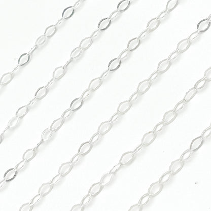 Sterling Silver Flat Cable Link Chain