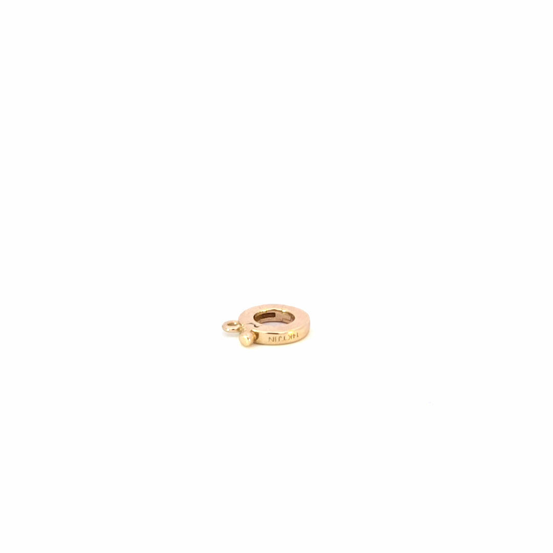 FND001. 14K Solid Gold Fancy Spring Ring