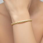 Load image into Gallery viewer, Bangle17. 14K Solid Gold Matte Textured Bangle