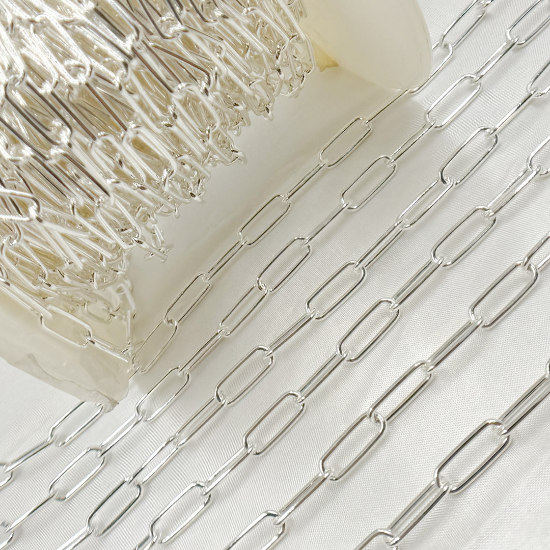 Sterling Silver Smooth Paperclip Link Chain