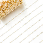 Load image into Gallery viewer, XM/1003K. 14K Gold Filled and Sterling Silver Knurled Link Chain – Long &amp; Short Pattern