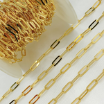 Load image into Gallery viewer, Y103FGP. Gold Plated 925 Sterling Silver Flat Paperclip Chain