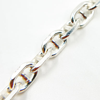 Sterling Silver Diamond Cut Marina Chain