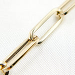 Load image into Gallery viewer, 568/535/GBracelet. 14K Yellow Gold Hollow Flat Paperclip Bracelet