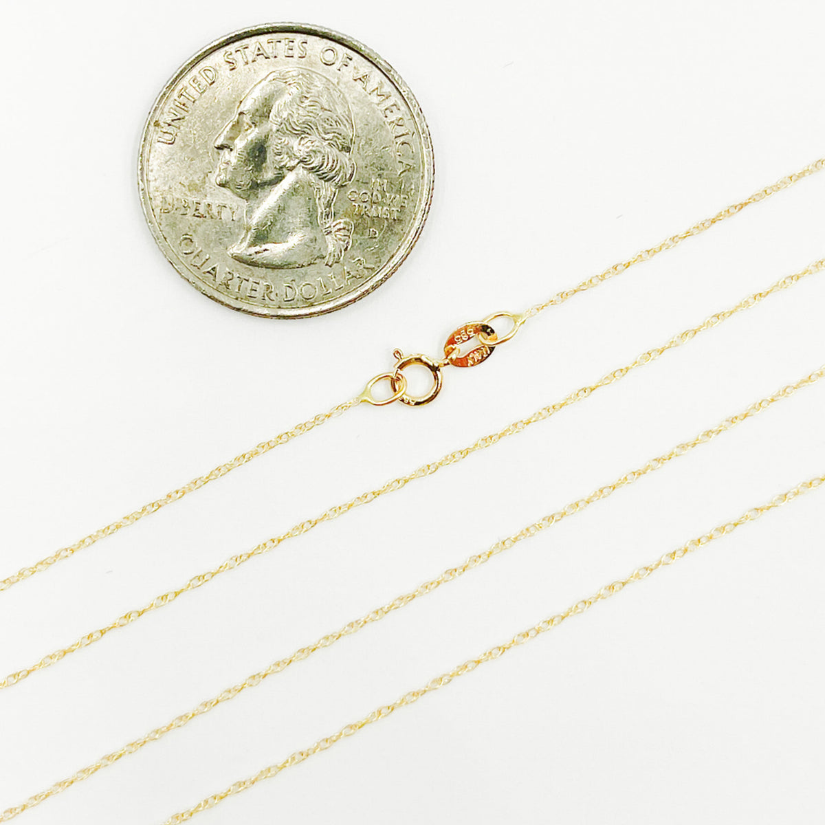 012C02. 14K Solid Gold Rope Chain