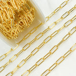 Load image into Gallery viewer, Gold Plated 925 Sterling Silver Smooth Paperclip Chain. V7GP
