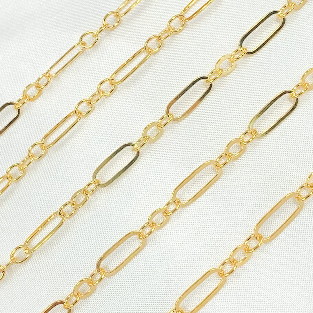 283FGF. 14k Gold Filled Long and Short Link Chain