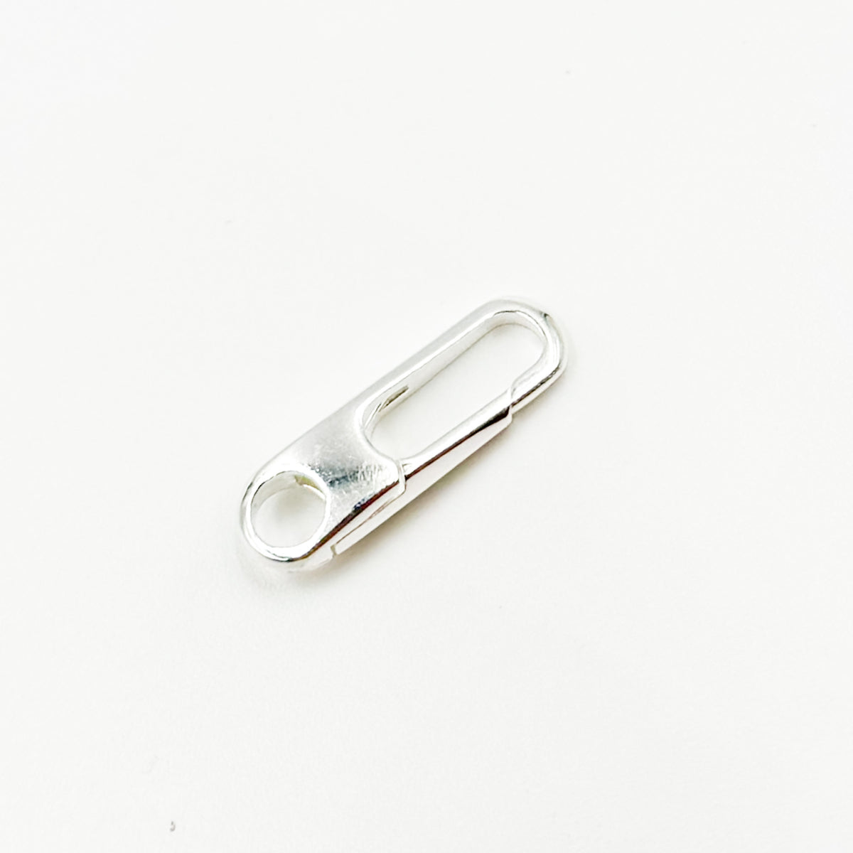 15MM White Sterling Silver Oval Clasp