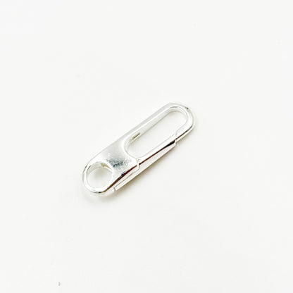 15MM White Sterling Silver Oval Clasp