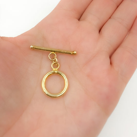 TG1GP. Gold Plated Sterling Silver Toggle Clasp