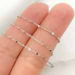 Load image into Gallery viewer, 025R02S1QT4WG. 14K Solid White Gold Satellite Cube Chain
