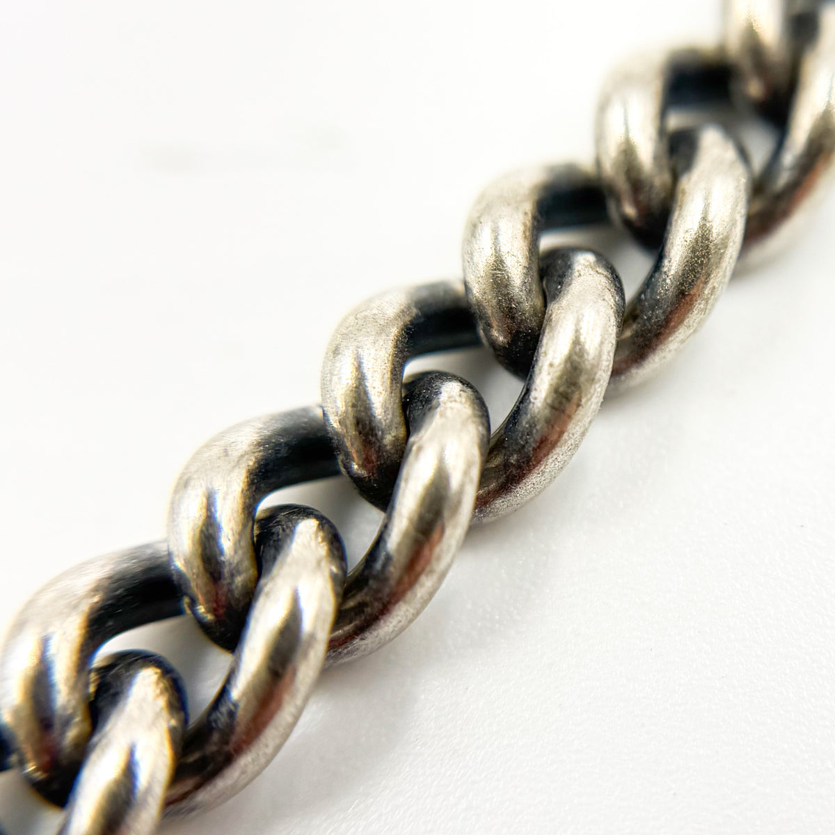 Oxidized Silver Heavy Curb Chain
