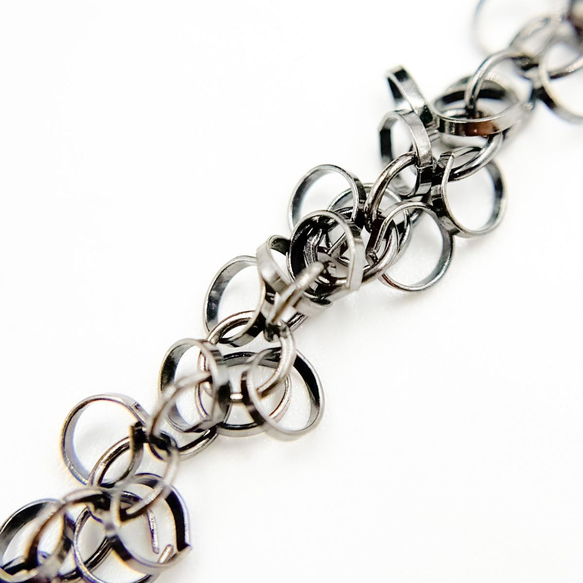 Black Rhodium Sterling Silver Dangle Chain