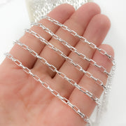 Sterling Silver Box Diamond Cut Link Chain