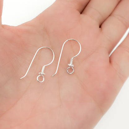 Sterling Silver Coil and Daisy Ear Wire