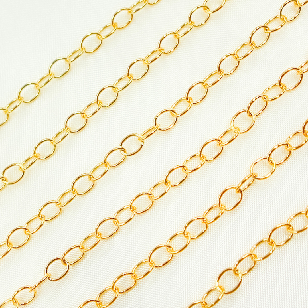 14k Gold Filled Smooth Oval Link Chain. 