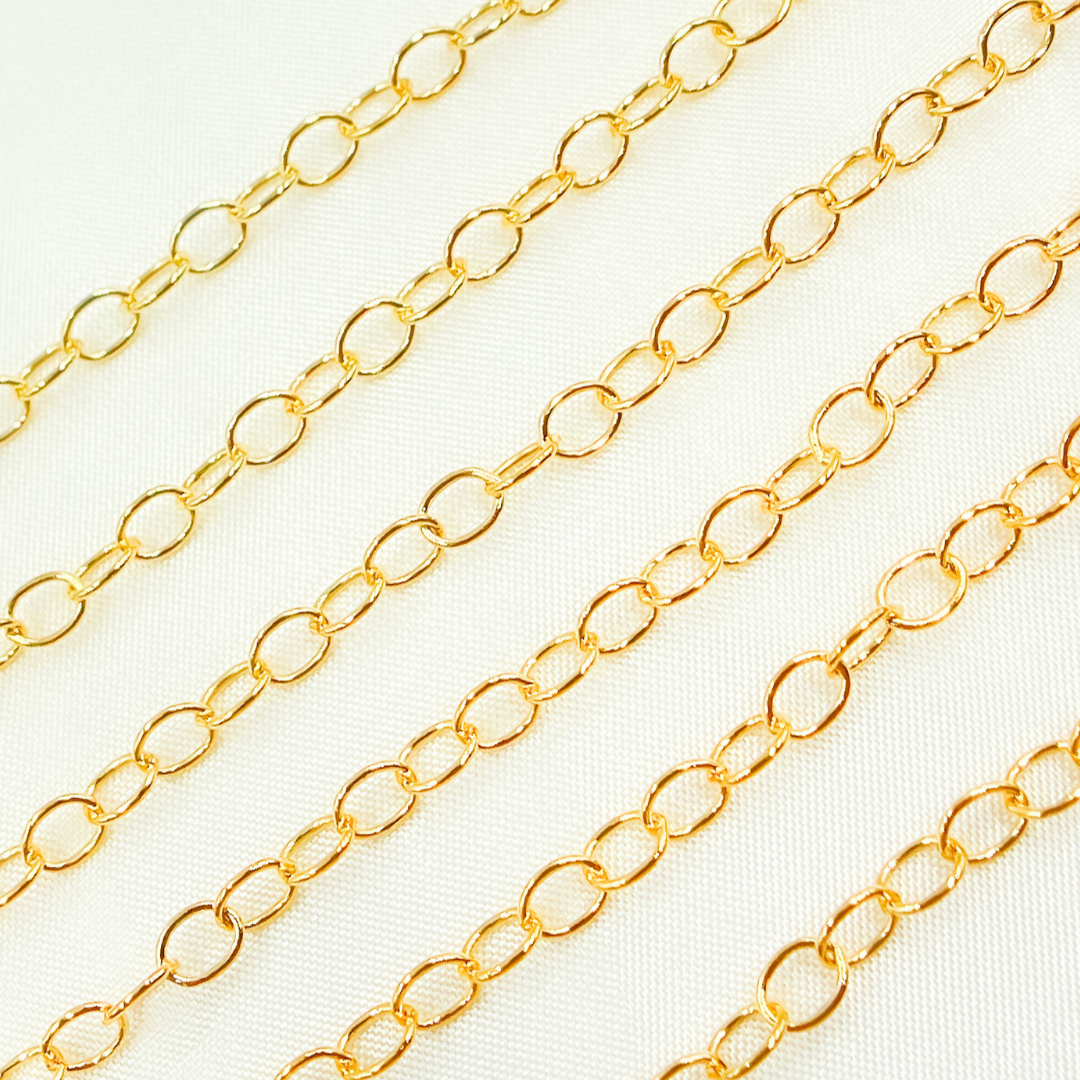 14k Gold Filled Smooth Oval Link Chain. 2207GF