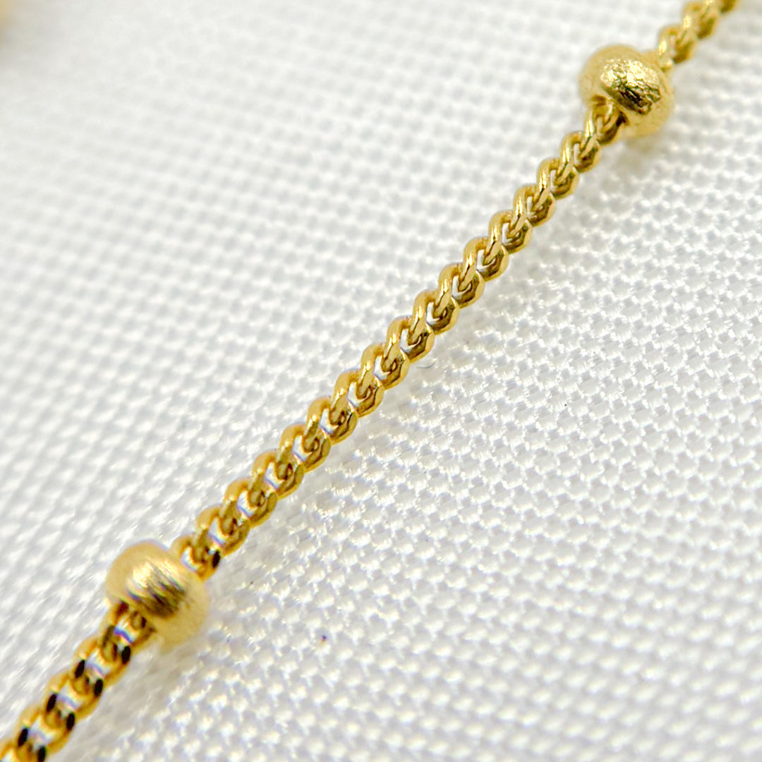 024G53T2. 14K Solid Gold Satellite Chain