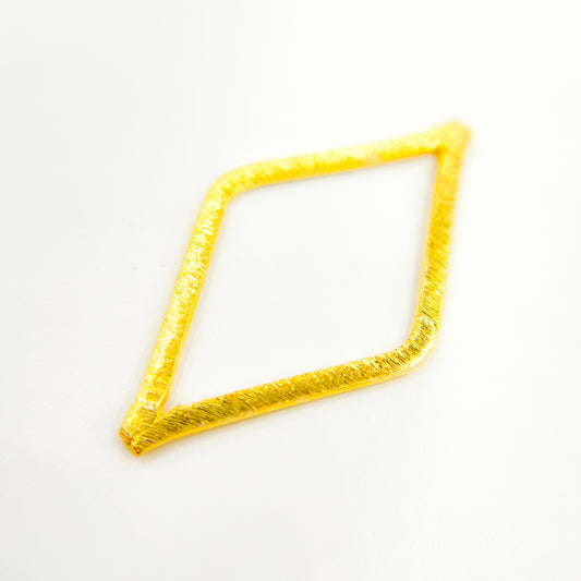 35MM Gold-plated Sterling Silver Brushed Diamond Connector