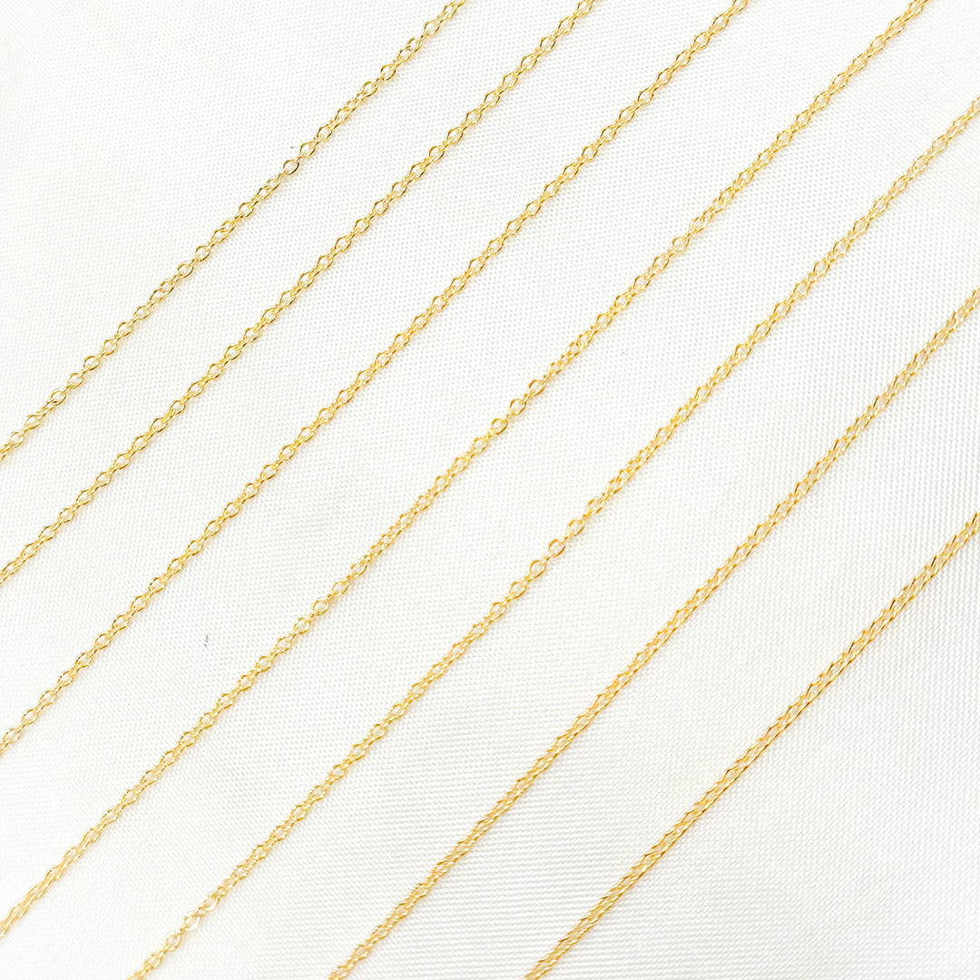 030R28LGbyFt. 14K Solid Gold Cable Chain