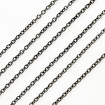 Load image into Gallery viewer, Black Rhodium Sterling Silver Cable Chain