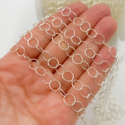 Sterling Silver Twisted Round Link Chain
