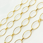 Load image into Gallery viewer, V155GP. Gold Plated 925 Sterling Silver Oval Long and Short Link