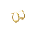Load image into Gallery viewer, GER172. 14k Solid Gold Hollow Heart Hoops