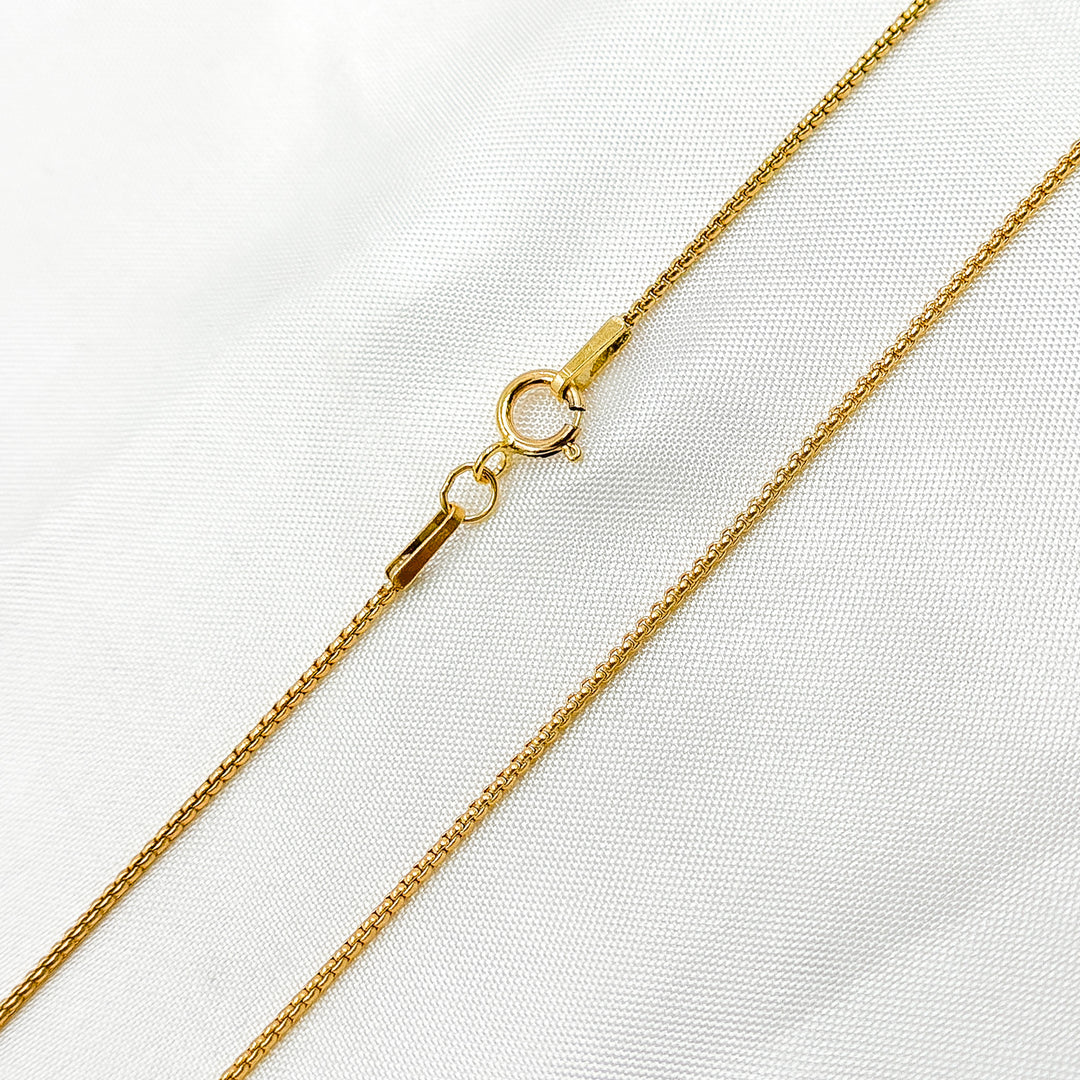 942SRNecklace. 14k Gold Filled Box Finished Necklace