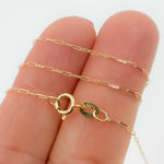 Load image into Gallery viewer, 025FVBFVT518K. 18K Solid Yellow Gold Flat Paperclip Necklace