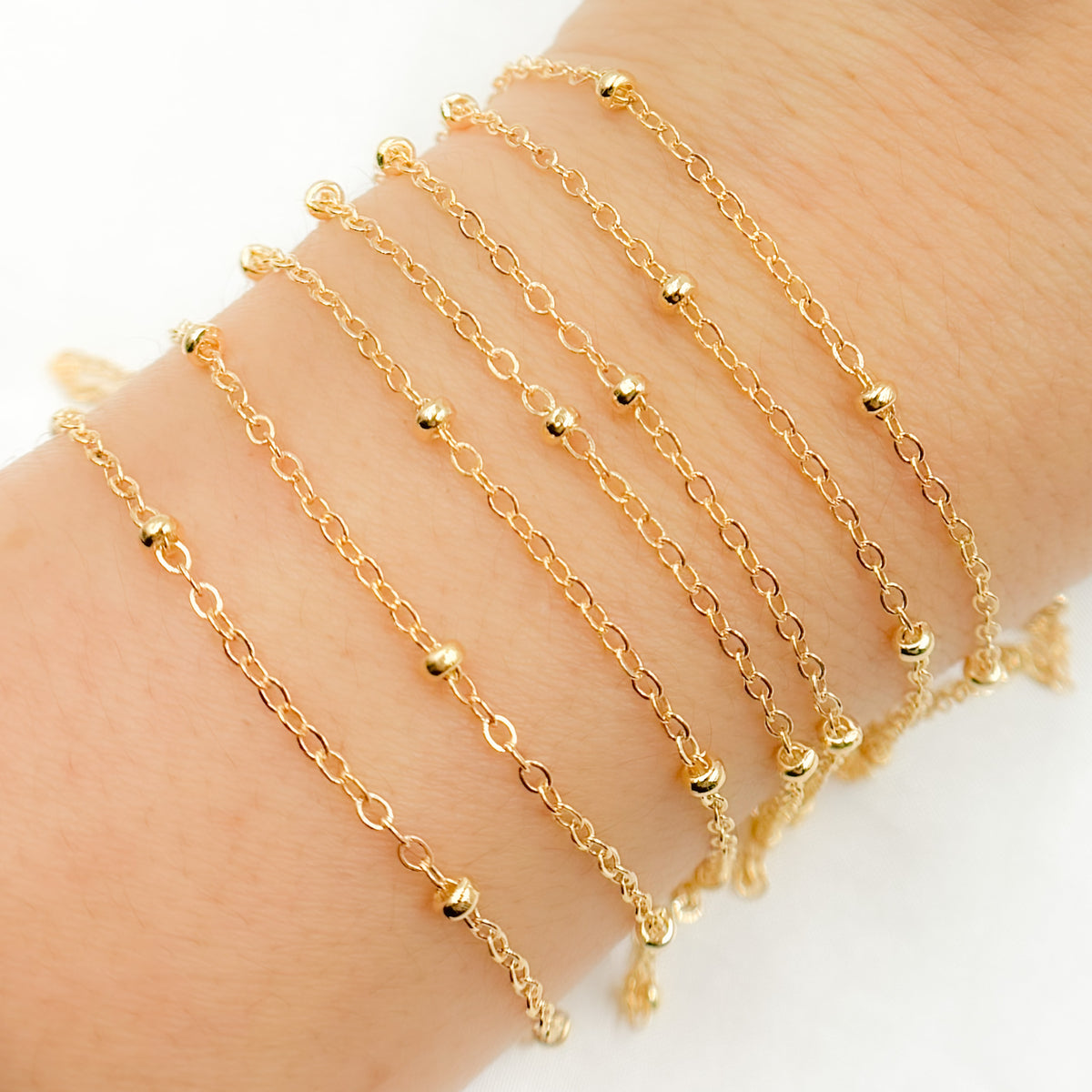 14K Gold Filled Ball Satellite Chain