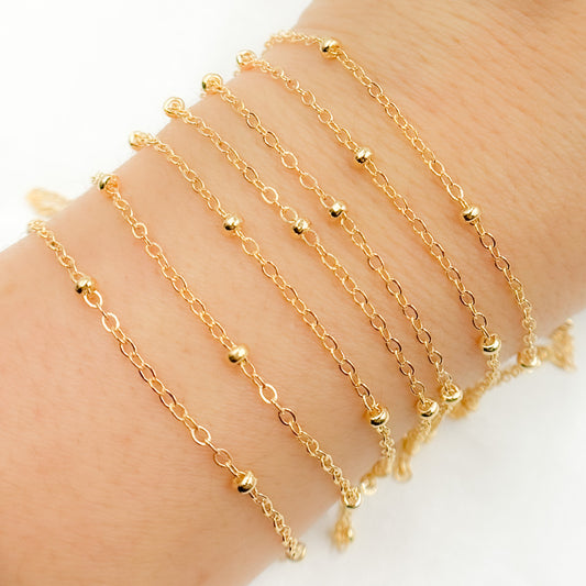 14K Gold Filled Ball Satellite Chain