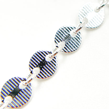 Sterling Silver Textured Disc Chain