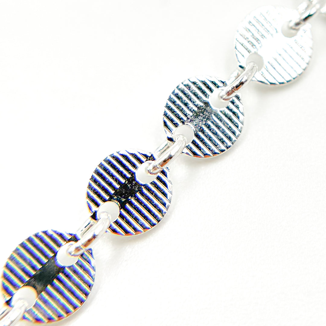 Sterling Silver Textured Disc Chain