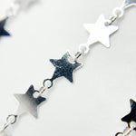 Load image into Gallery viewer, V312SS. 925 Sterling Silver Fancy Star-Link Chain