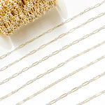 Load image into Gallery viewer, XM/1931K/SP. 14K Gold Filled and Sterling Silver Knurled Link Chain – Long &amp; Short Pattern