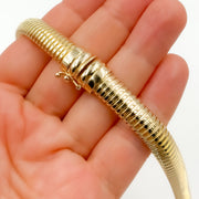 268/018. 14K Solid Gold Snake Necklace