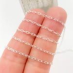 Load image into Gallery viewer, Sterling Silver Diamond Cut Paperclip Link Chain
