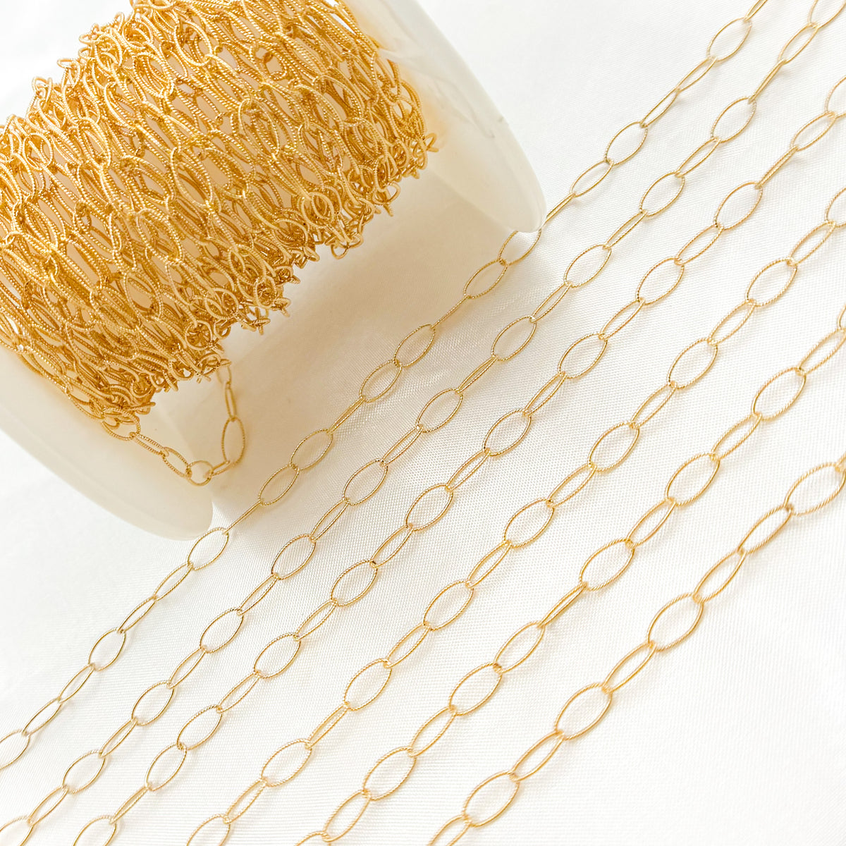 14k Gold Filled Twisted Oval Link Chain