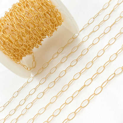 14k Gold Filled Twisted Oval Link Chain
