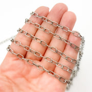Oxidized Sterling Silver Hammered Cable Chain