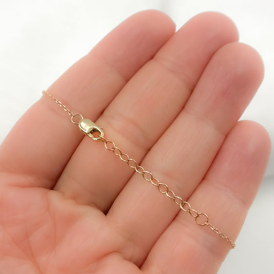 14K Solid Gold Baguette Diamond Bracelet