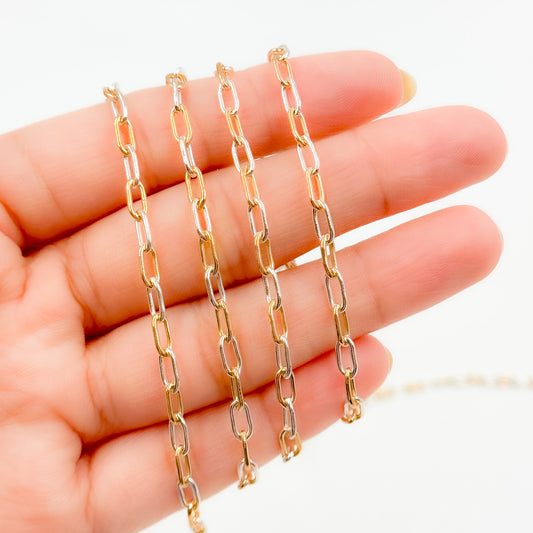 XM/3106XETT. 14k Gold Filled Smooth Paperclip Link Chain