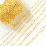 Load image into Gallery viewer, Y80DCGP. Gold Plated Sterling Silver Diamond Cut Paperclip Chain